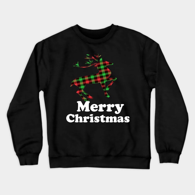 Buffalo plaid Merry christmas Crewneck Sweatshirt by Theblackberry